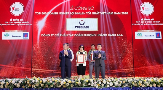 Phenikaa và Vicostone tiếp tục được vinh danh Top 500 Doanh nghiệp có lợi nhuận tốt nhất Việt Nam 2020